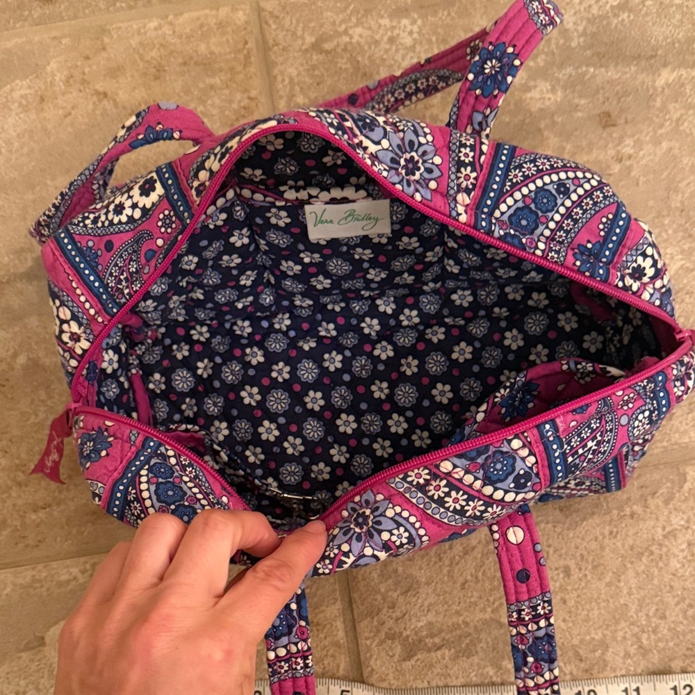 Vera Bradley Pink and Blue Paisley Travel Bag - Picture 2 of 3
